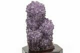 Tall, Amethyst Stalactite Formation With Wood Base - Uruguay #236943-1